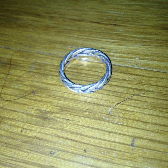 small twisted sterling silver ring