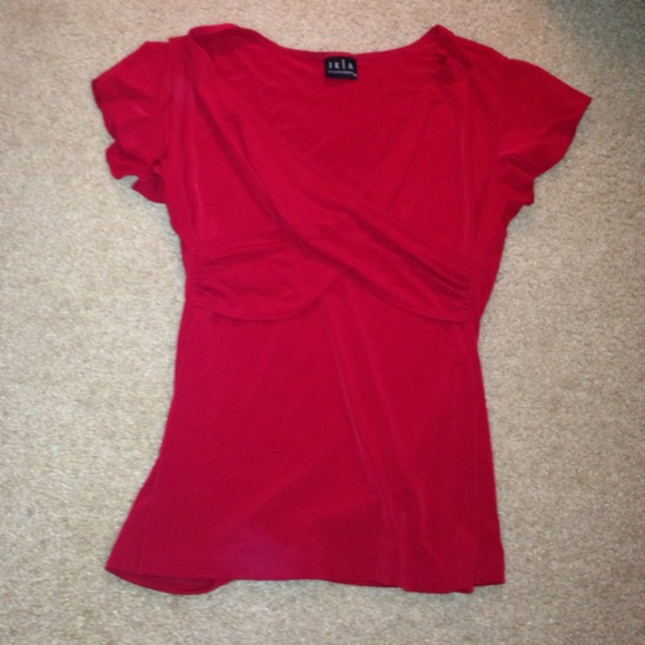 Sold. Swoop-neck dress shirt.