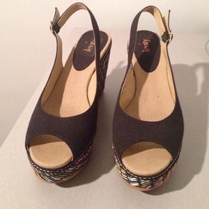 Funky colorful wedges