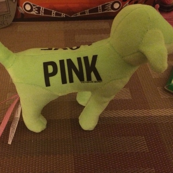 lime green PINK dog