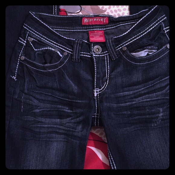 Size 3 dark wash skinny jeans - Picture 1 of 2