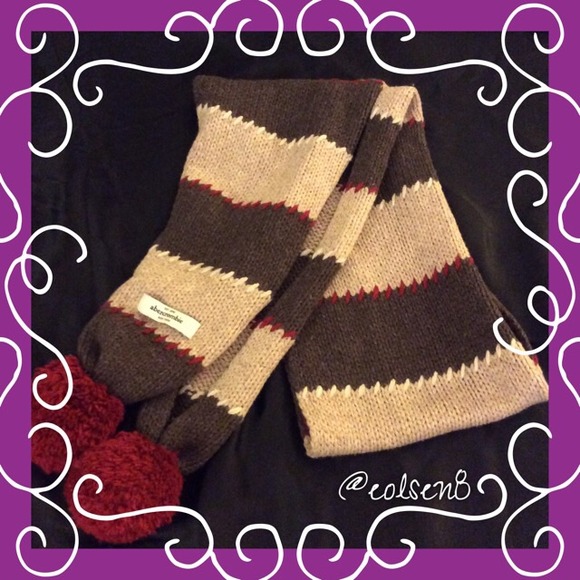 Abercrombie Brown Striped Scarf