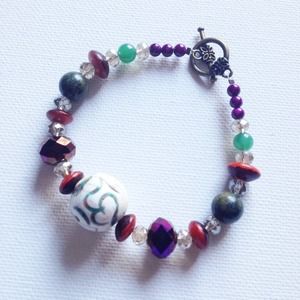 "Om" beaded bracelet