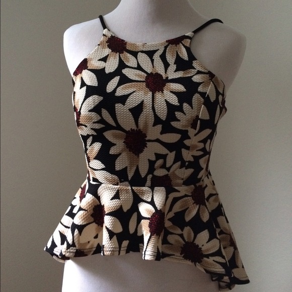 Peplum Top High Low Small like New!