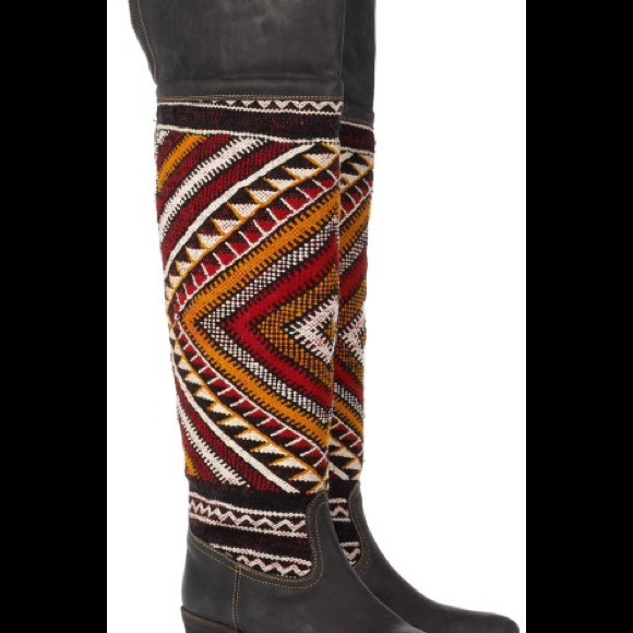 [SOLD]Cobra Society Hand Woven Wool Boots - Picture 4 of 4