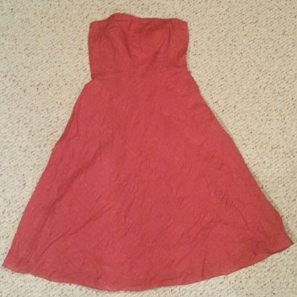 J Crew Red Strapless Dress