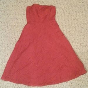 J Crew Red Strapless Dress