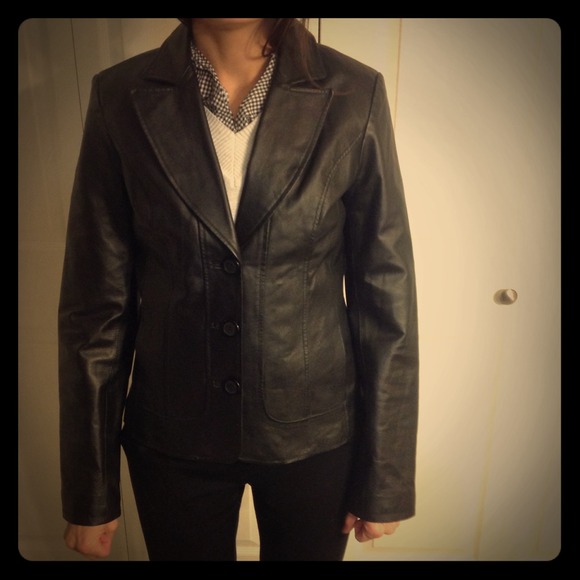 Guess leather jacket size large