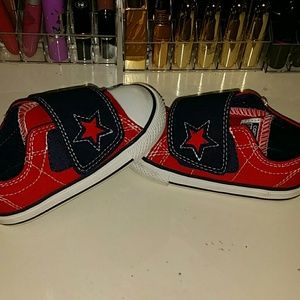 Converse red white blue sneakers toddler size 7