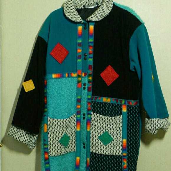 COLORATURA Wearable Art Coat Southwestern Motif L - Picture 1 of 3