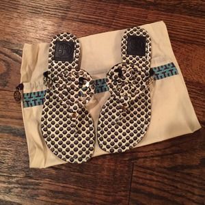 Tory Burch sandals. Navy. Worn once.