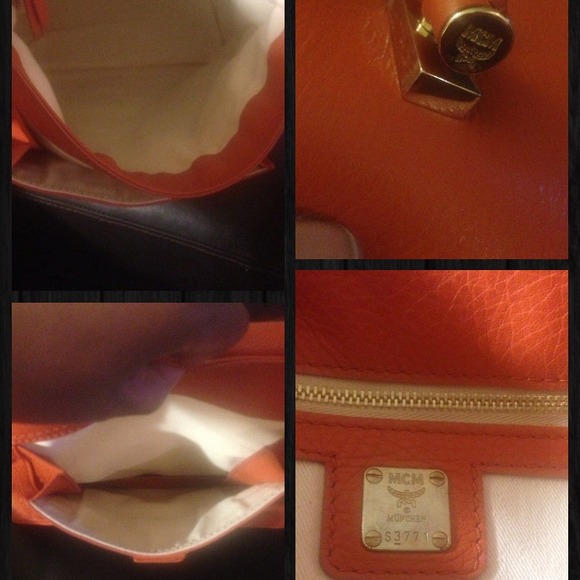 ๐AUTHENTIC MCM ORANGE SHOULDER  BAG๐ - Picture 6 of 17
