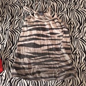 Zebra ombré tank top