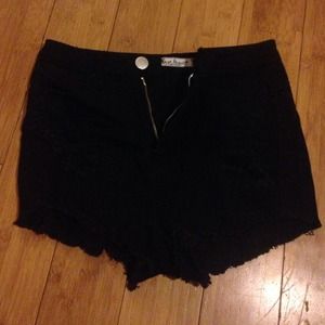 Black high waisted shorts
