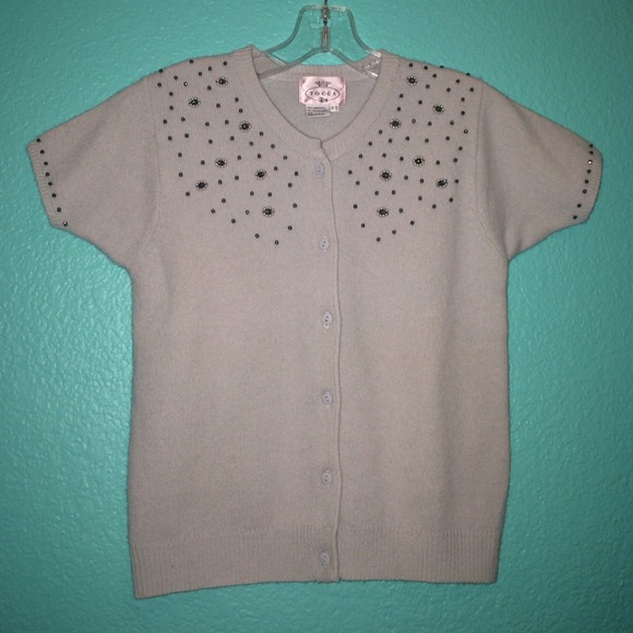 Tocca Jeweled Lambswool Sweater