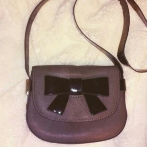 Charcoal Bow shoulder purse 🎀