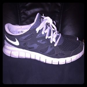 Nike black and white shoes