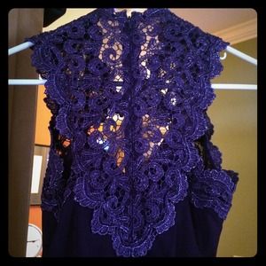 New with tags: David's Bridal Lace back dress.