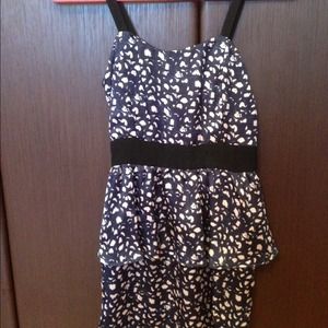 Cute print peplum dress