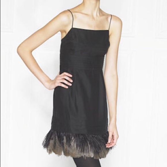 Juicy Couture Feather Hem Silk dress. Size 10