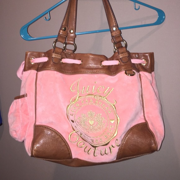 JUICY COUTURE Light Pink and Brown Purse