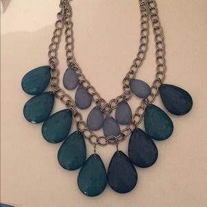 Sale! Double layered teal and blue necklace!