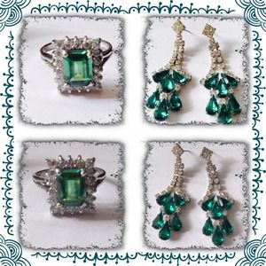 Emerald Costume Rhinestone Jewelry!