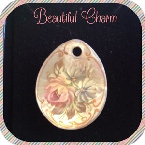 Mother of Pearl Flower Charm