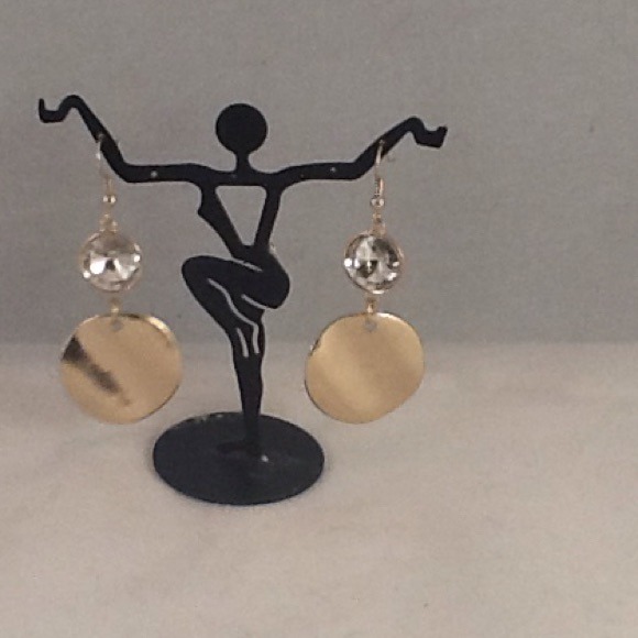 Gold Dangle Erica Lyons Earrings -- NWOT