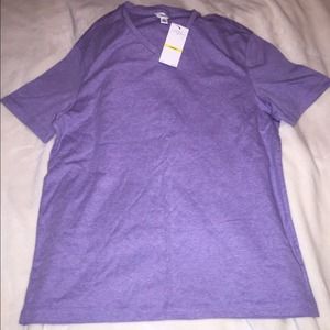 Mens purple Calvin Klein v neck tee