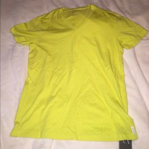 Bright yellow Armani exchange tee mens medium