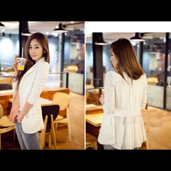 Spring Korean style slim/long fitted jacket - Picture 1 of 4