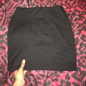 Black mini skirt
