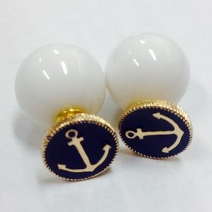 Anchor Peekaboo Earrings