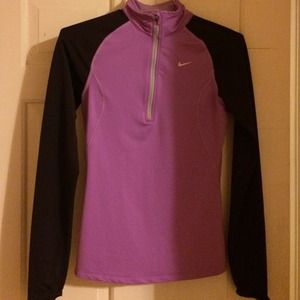 2 toned purple Nike dry fit half zip up