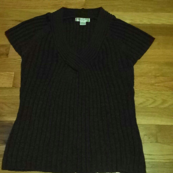 Brown knit top