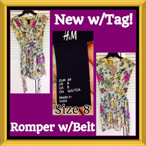 Floral Chiffon Romper NWOT