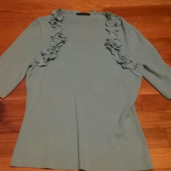 Sky blue stretchy top