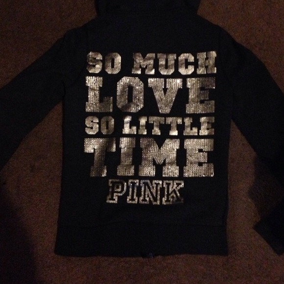 Vs pink hard to find bling hoodie