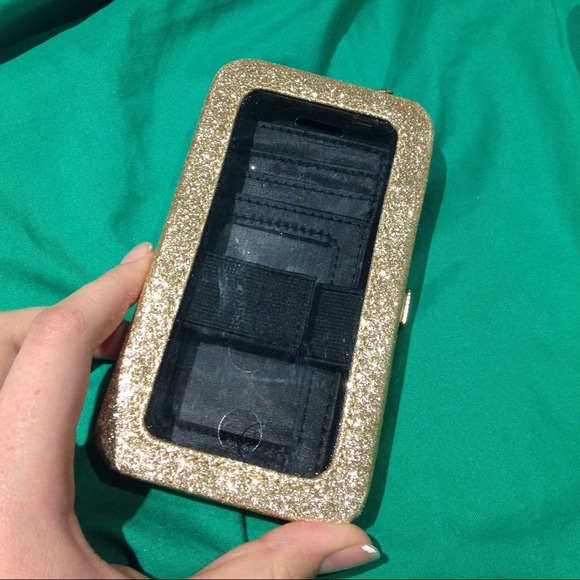 Gold sparkly iPhone 5/5s wallet case