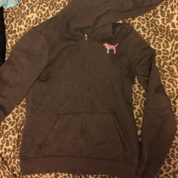 Victoria's Secret zip up pink hoodie
