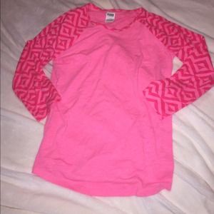 PINK by Victoria's Secret chevron baseball t SMALL