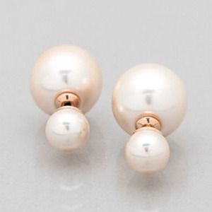 Light Pink Double-sided Earrings