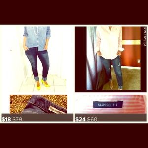 Bundle listing -express jeans + Ralph Lauren shirt