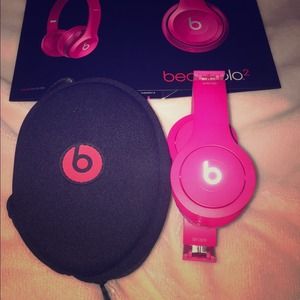 Brand new matte pink solo HD beats  headphones