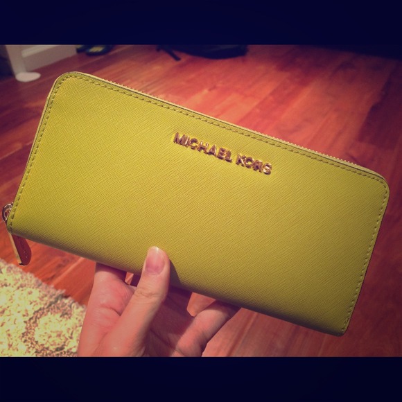 Brand new MK wallet (lime green)