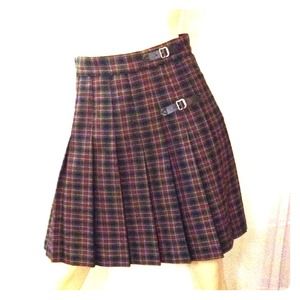 Sexy preppy plaid school girl skirt