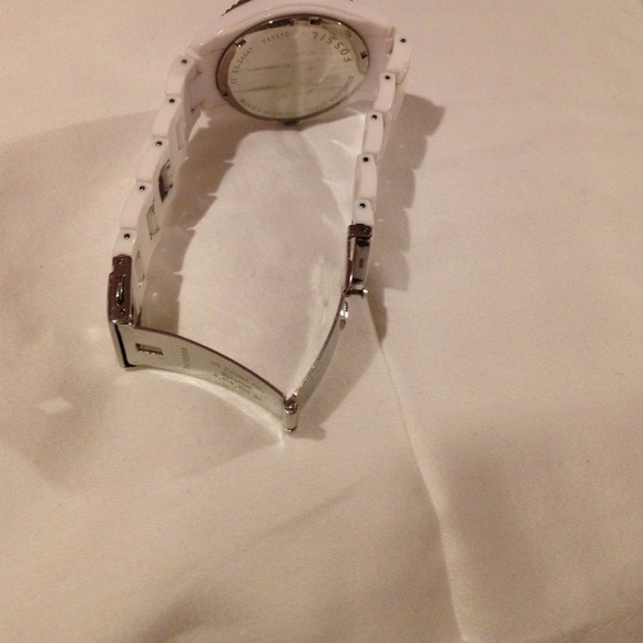 White fossil watch