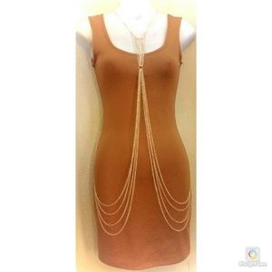 Body Jewel and Mustard colored dress