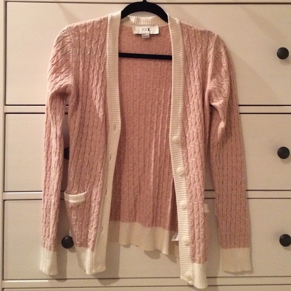 Pink and white button down Cardigan
